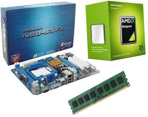 Kit Amd Sempron 145 - 2.8ghz + Asrock N68-s3 Fx + 2gb Ddr3