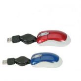 Mini Mouse Cabo Retratil Usb